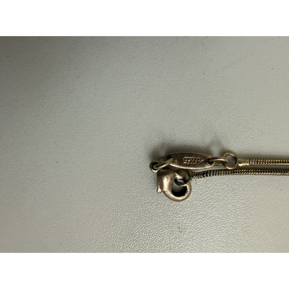 VTG Coach Sterling Silver Snake Chain Shopping Bag‎ Pendant Necklace 18" 925 Y2K - Picture 5 of 7